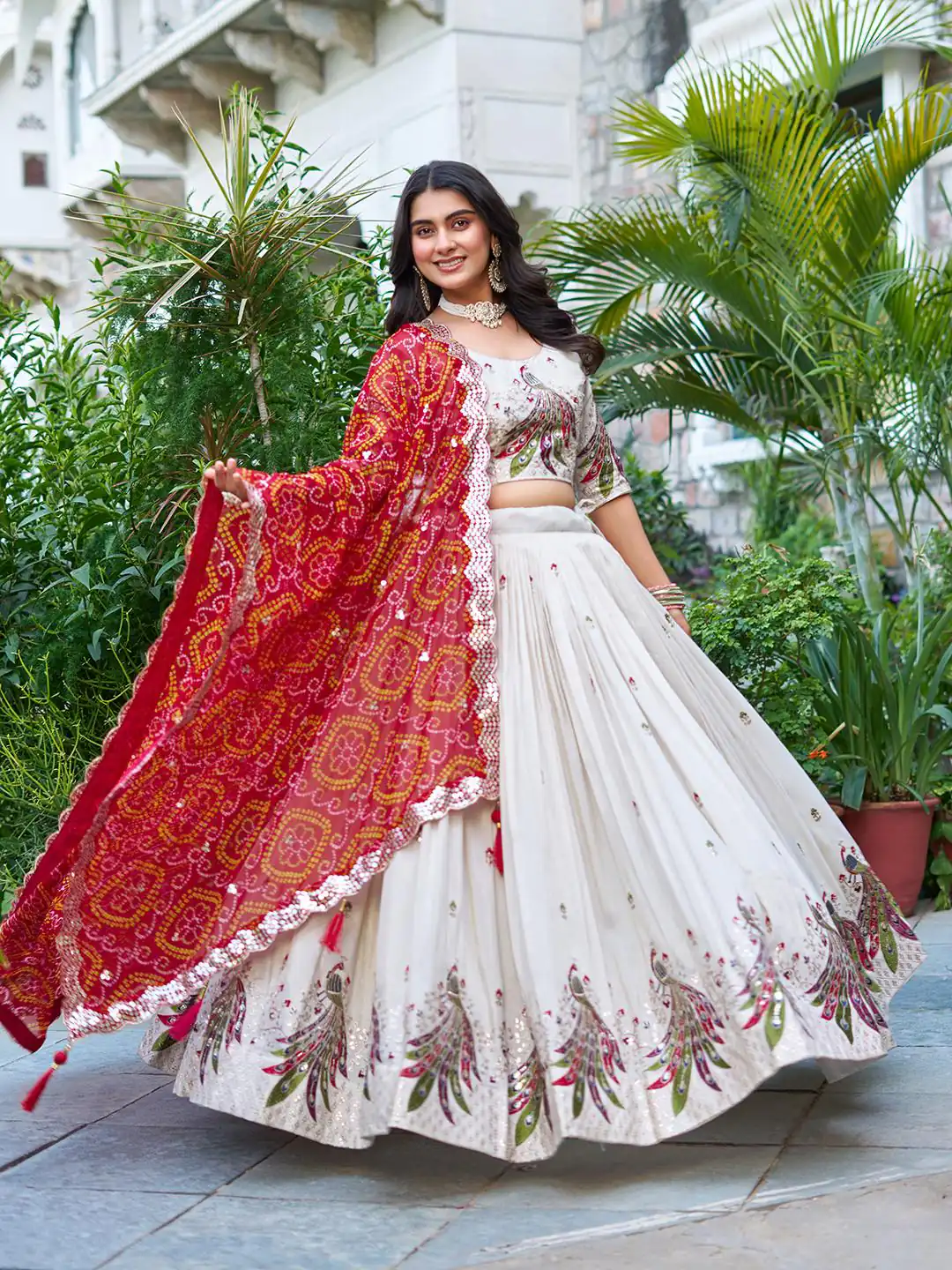 Red Pure Tissue Silk Embroidery Work Lehenga Choli | Lehenga, Bollywood Lehenga, Creative Lehenga, Designer Lehenga, Embroidered Lehenga, Party Wear Lehenga