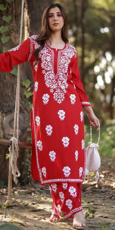 Red Rayon Embroidery Work Salwar Suit | Jump Suits, Tops & Bottoms, Track Suits, Salwar suit, Casual Suits, Creative suits, Designer Suits, Palazzo Suits, Party Wear Suits, Patiala Suits, Straight Suits, Trendy Wear