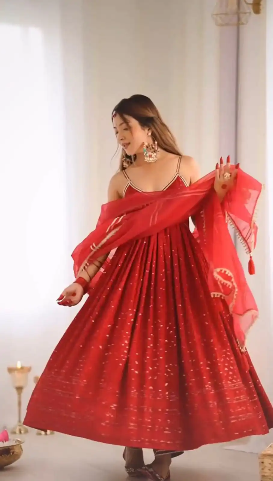 Red Rayon Silk Chikan Kari Sequence Salwar Suit | Kurti, Bollywood Kurti, Creative Kurtis, Designer Kurti, Party Wear Kurti, Selfie Kurti