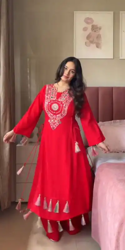 Red Rayon Thread With Real Mirror Work Salwar Suit | Jump Suits, Salwar suit, Casual Suits, Creative suits, Designer Suits, Palazzo Suits, Party Wear Suits, Patiala Suits, Straight Suits