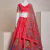 Red Silk Embroidery Sequins Print Lehenga Choli | Lehenga, Bollywood Lehenga, Creative Lehenga, Designer Lehenga, Embroidered Lehenga, Party Wear Lehenga