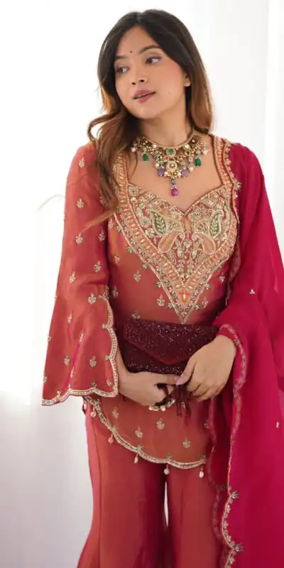 Red Simar Silk Embroidery Work Salwar Suit | Jump Suits, Salwar suit, Casual Suits, Creative suits, Designer Suits, Palazzo Suits, Party Wear Suits, Patiala Suits, Straight Suits