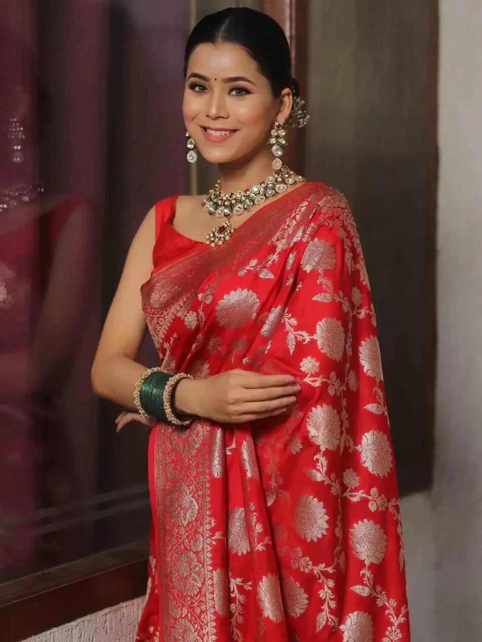 Red Soft Lichi Silk All Over Work Saree | Sarees, Bollywood Sarees, Creative Sarees, Designer Sarees, Embroidered Sarees, Ethnic Saree, Modern Digital sarees, Party Wear Sarees