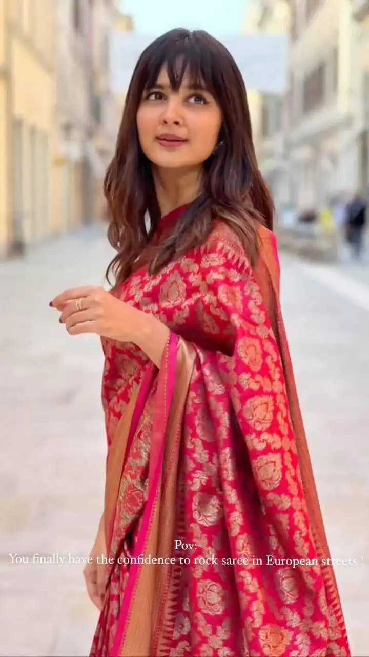 Red Soft Litchi Silk Jacquard Work Saree | Sarees, Bollywood Sarees, Creative Sarees, Designer Sarees, Embroidered Sarees, Ethnic Saree, Modern Digital sarees, Party Wear Sarees