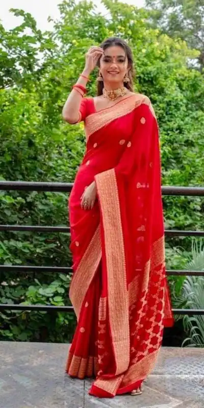 Red Soft Silk Cloth Jacquard All Over Saree | Sarees, Bollywood Sarees, Creative Sarees, Designer Sarees, Embroidered Sarees, Ethnic Saree, Modern Digital sarees, Party Wear Sarees