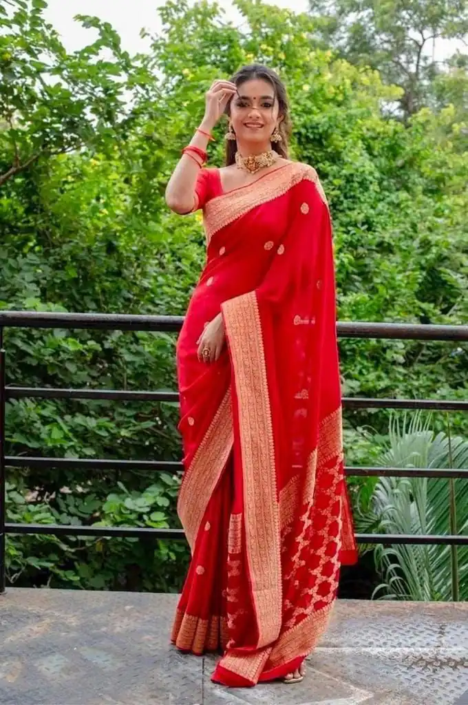 Red Soft Silk Cloth Jacquard All Over Saree | Sarees, Bollywood Sarees, Creative Sarees, Designer Sarees, Embroidered Sarees, Ethnic Saree, Modern Digital sarees, Party Wear Sarees