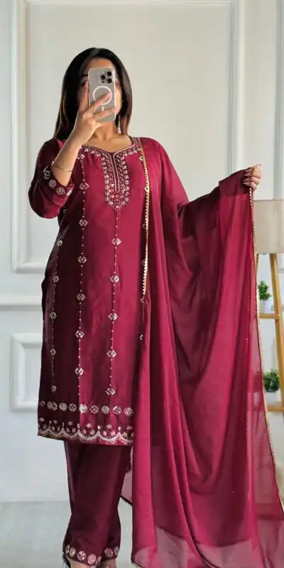Red Star Georgette Embroidery Moti Work Salwar Suit | Jump Suits, Salwar suit, Casual Suits, Creative suits, Designer Suits, Palazzo Suits, Party Wear Suits, Patiala Suits, Straight Suits
