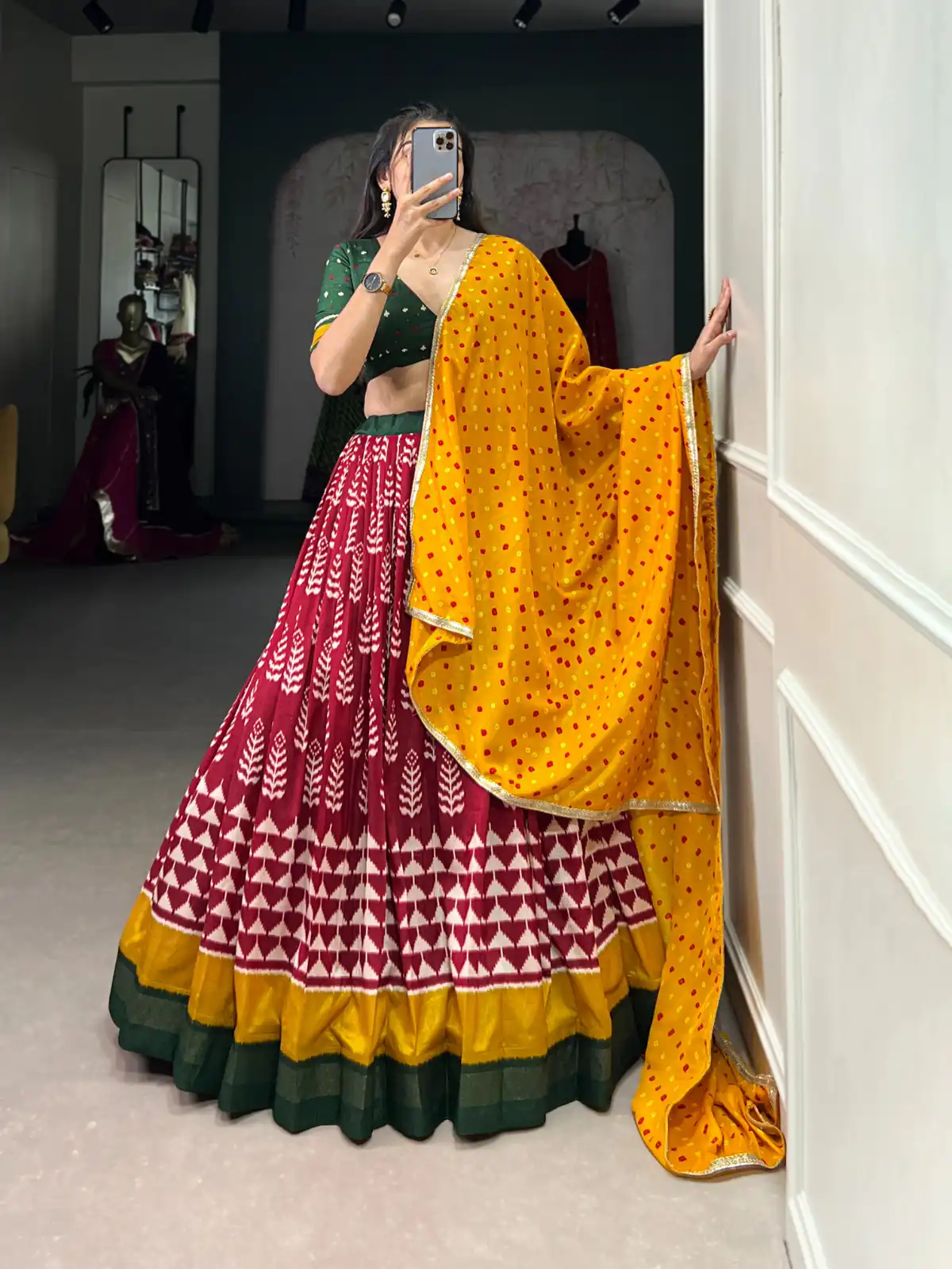Red Tushar Print  Lehenga Choli | Lehenga, Bollywood Lehenga, Creative Lehenga, Designer Lehenga, Embroidered Lehenga, Party Wear Lehenga
