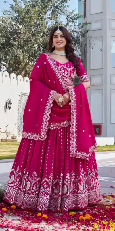 Red Vichitra Embroidery Work Lehenga Choli | Lehenga, Bollywood Lehenga, Creative Lehenga, Designer Lehenga, Embroidered Lehenga, Party Wear Lehenga