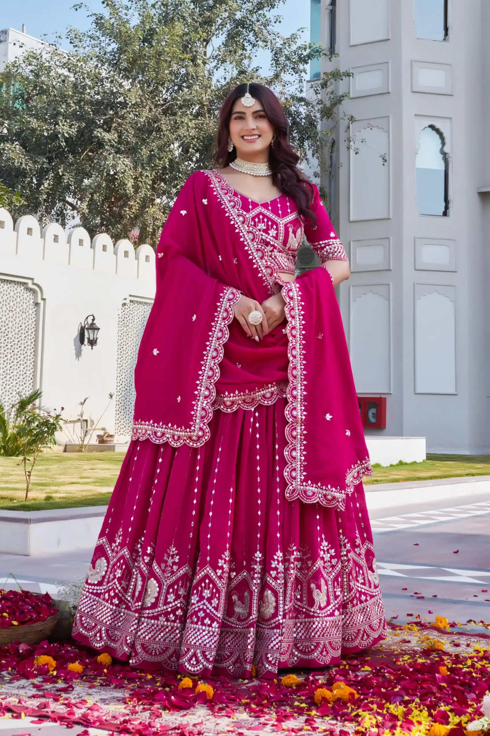 Red Vichitra Embroidery Work Lehenga Choli | Lehenga, Bollywood Lehenga, Creative Lehenga, Designer Lehenga, Embroidered Lehenga, Party Wear Lehenga