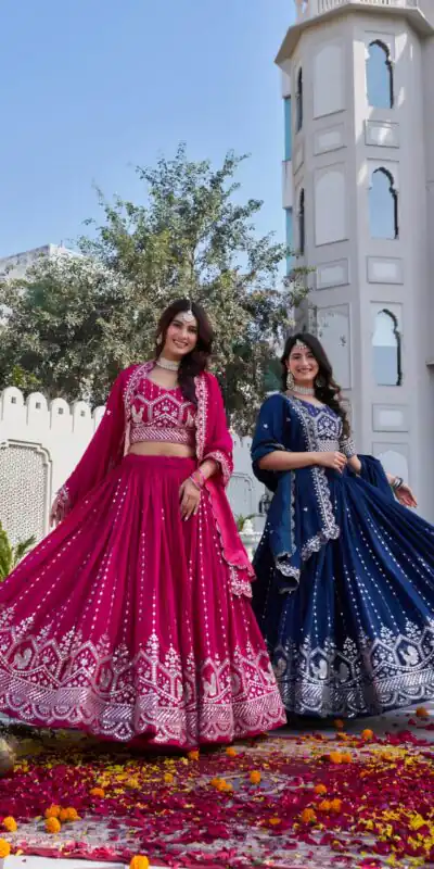 Red Vichitra Embroidery Work Lehenga Choli | Lehenga, Bollywood Lehenga, Creative Lehenga, Designer Lehenga, Embroidered Lehenga, Party Wear Lehenga