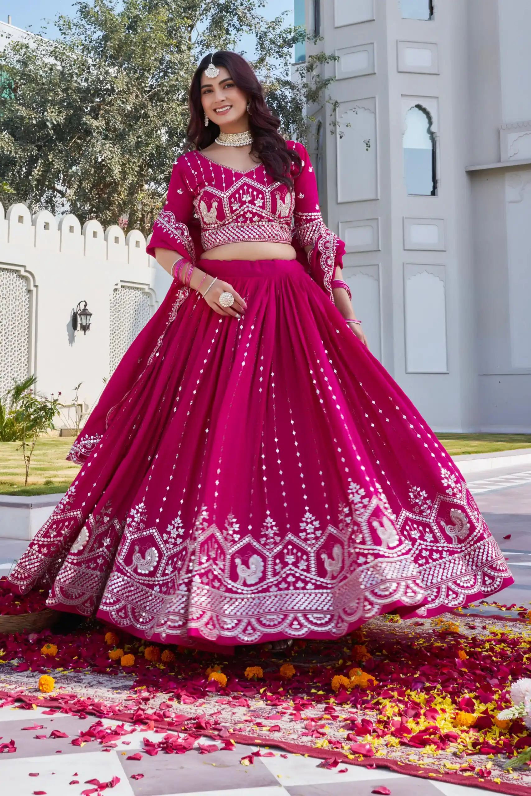 Red Vichitra Embroidery Work Lehenga Choli | Lehenga, Bollywood Lehenga, Creative Lehenga, Designer Lehenga, Embroidered Lehenga, Party Wear Lehenga