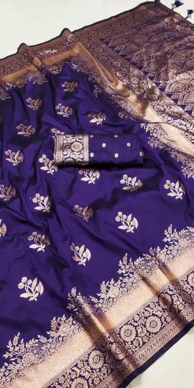 Royal Blue Banarasi Silk Weaving Lace Zari Work Saree | Sarees, Bollywood Sarees, Creative Sarees, Designer Sarees, Embroidered Sarees, Ethnic Saree, Modern Digital sarees, Party Wear Sarees