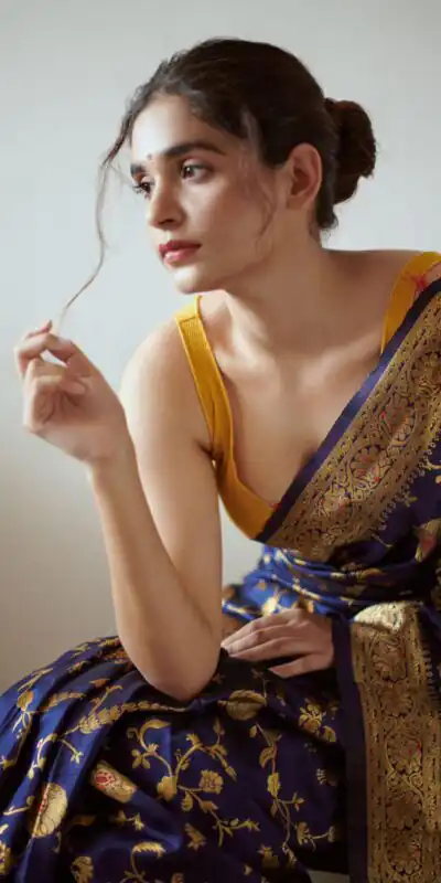 Royal Blue Banarsari Silk With Lace Border Saree | Sarees, Bollywood Sarees, Creative Sarees, Designer Sarees, Embroidered Sarees, Ethnic Saree, Modern Digital sarees, Party Wear Sarees