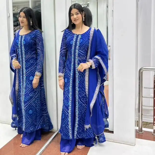 Royal Blue Faux Georgette Sequins Work Salwar Suit | Jump Suits, Salwar suit, Casual Suits, Creative suits, Designer Suits, Palazzo Suits, Party Wear Suits, Patiala Suits, Straight Suits