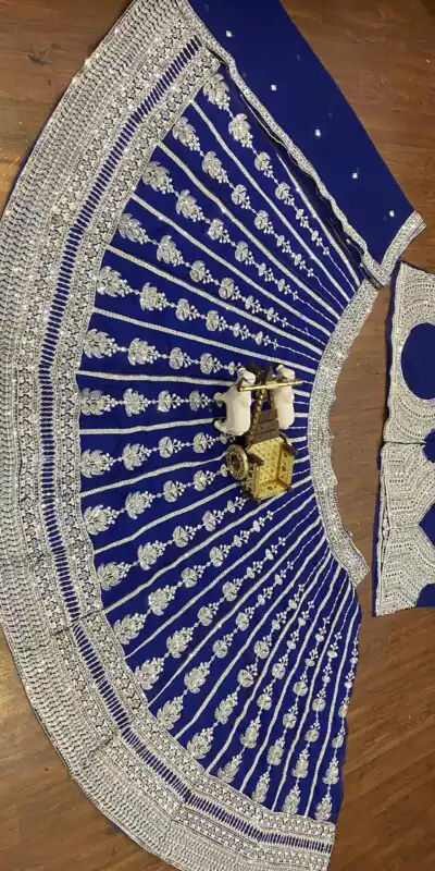 Royal Blue Georgette Embroidered Lehenga Choli | Lehenga, Bollywood Lehenga, Creative Lehenga, Designer Lehenga, Embroidered Lehenga, Party Wear Lehenga