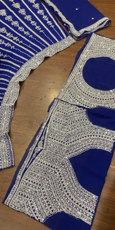 Royal Blue Georgette Embroidered Lehenga Choli | Lehenga, Bollywood Lehenga, Creative Lehenga, Designer Lehenga, Embroidered Lehenga, Party Wear Lehenga
