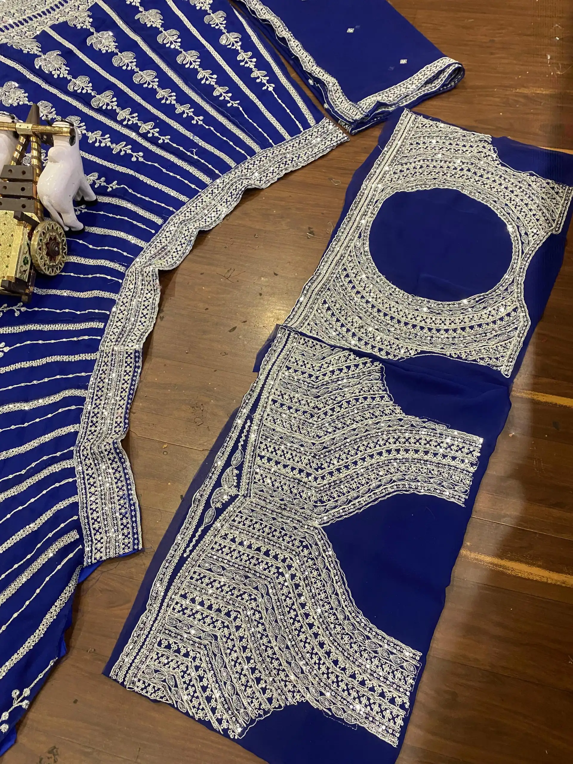 Royal Blue Georgette Embroidered Lehenga Choli | Lehenga, Bollywood Lehenga, Creative Lehenga, Designer Lehenga, Embroidered Lehenga, Party Wear Lehenga