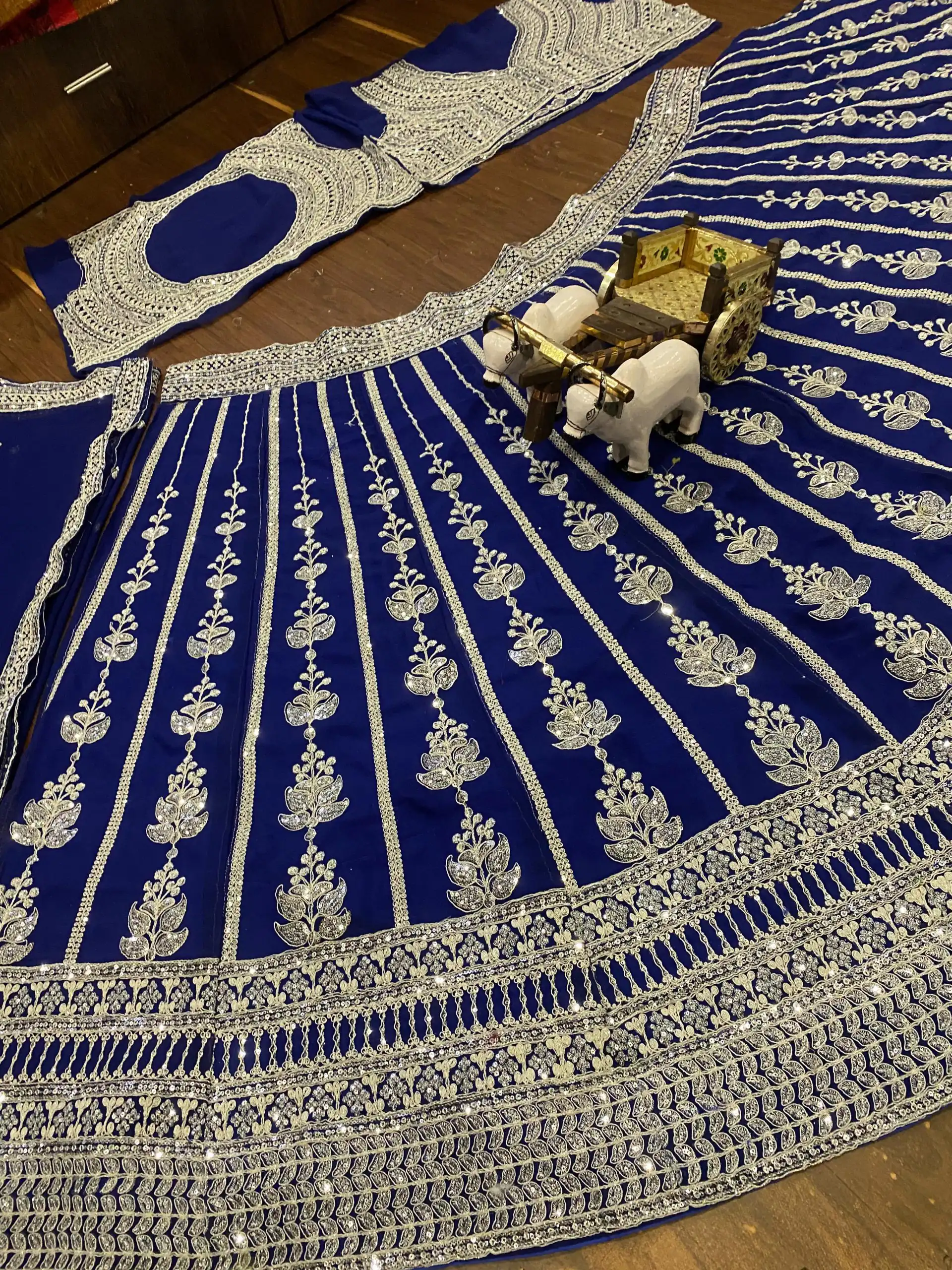 Royal Blue Georgette Embroidered Lehenga Choli | Lehenga, Bollywood Lehenga, Creative Lehenga, Designer Lehenga, Embroidered Lehenga, Party Wear Lehenga