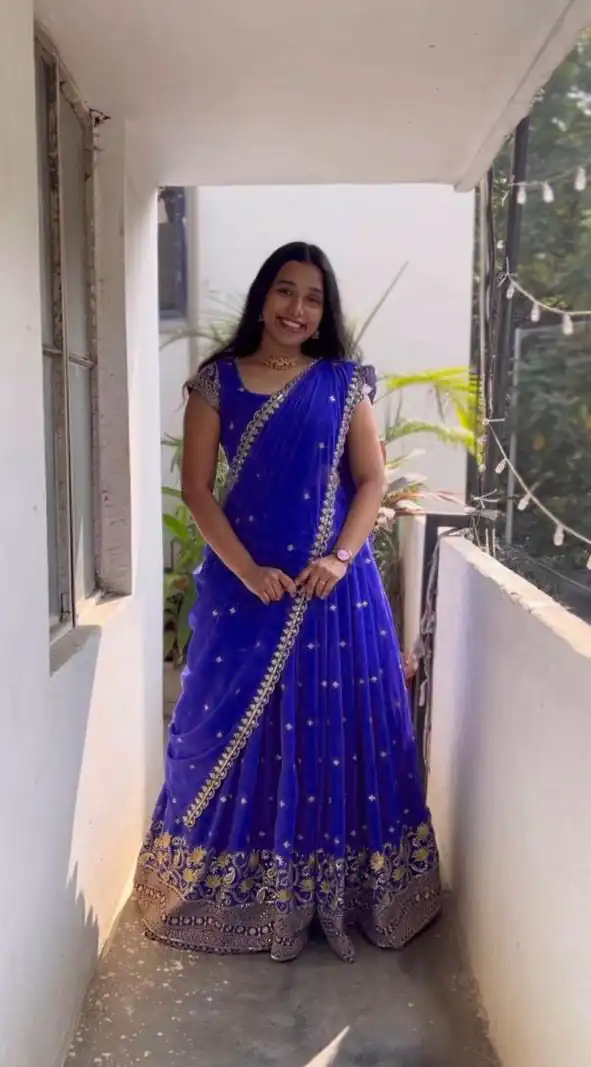 Royal Blue Georgette Embroidery And Sequins Work Lehenga Choli | Lehenga, Bollywood Lehenga, Creative Lehenga, Designer Lehenga, Embroidered Lehenga, Party Wear Lehenga