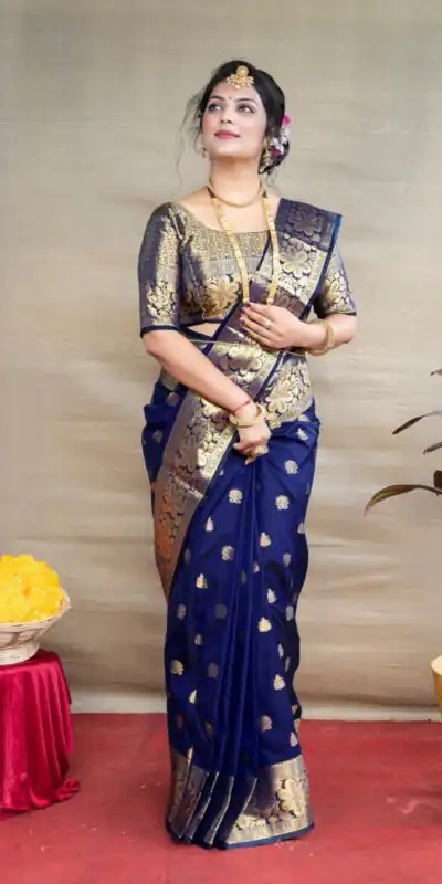 Royal Blue Lichi Silk Border Work Saree | Sarees, Bollywood Sarees, Creative Sarees, Designer Sarees, Embroidered Sarees, Ethnic Saree, Modern Digital sarees, Party Wear Sarees