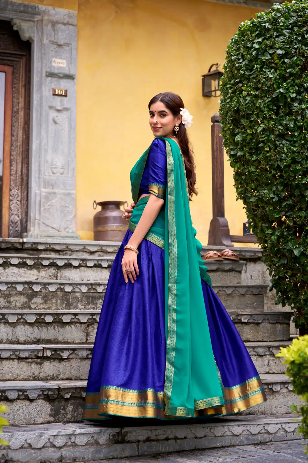 Royal Blue Poly Cotton Lace Zari Work Lehenga Choli | Lehenga, Bollywood Lehenga, Creative Lehenga, Designer Lehenga, Embroidered Lehenga, Party Wear Lehenga