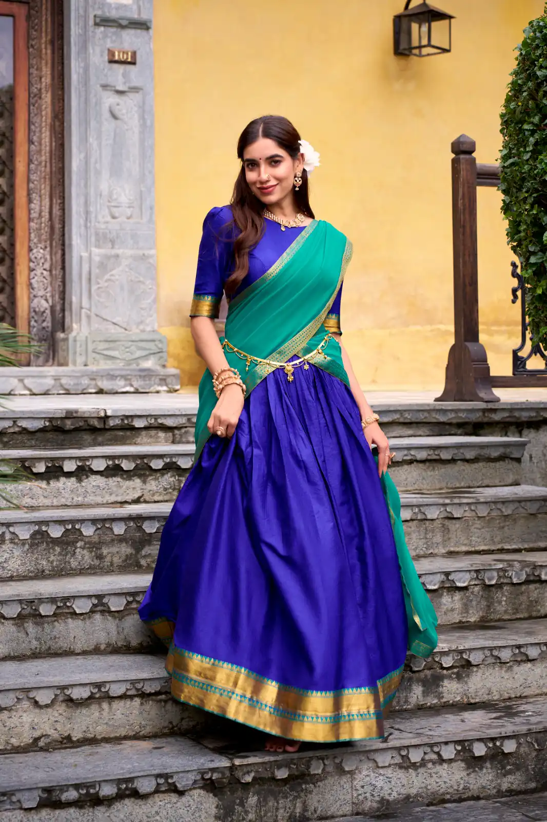Royal Blue Poly Cotton Lace Zari Work Lehenga Choli | Lehenga, Bollywood Lehenga, Creative Lehenga, Designer Lehenga, Embroidered Lehenga, Party Wear Lehenga