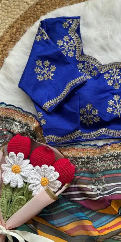 Royal Blue Soft Organza Embroidery Work Lace Saree | Sarees, Bollywood Sarees, Creative Sarees, Designer Sarees, Embroidered Sarees, Ethnic Saree, Modern Digital sarees, Party Wear Sarees
