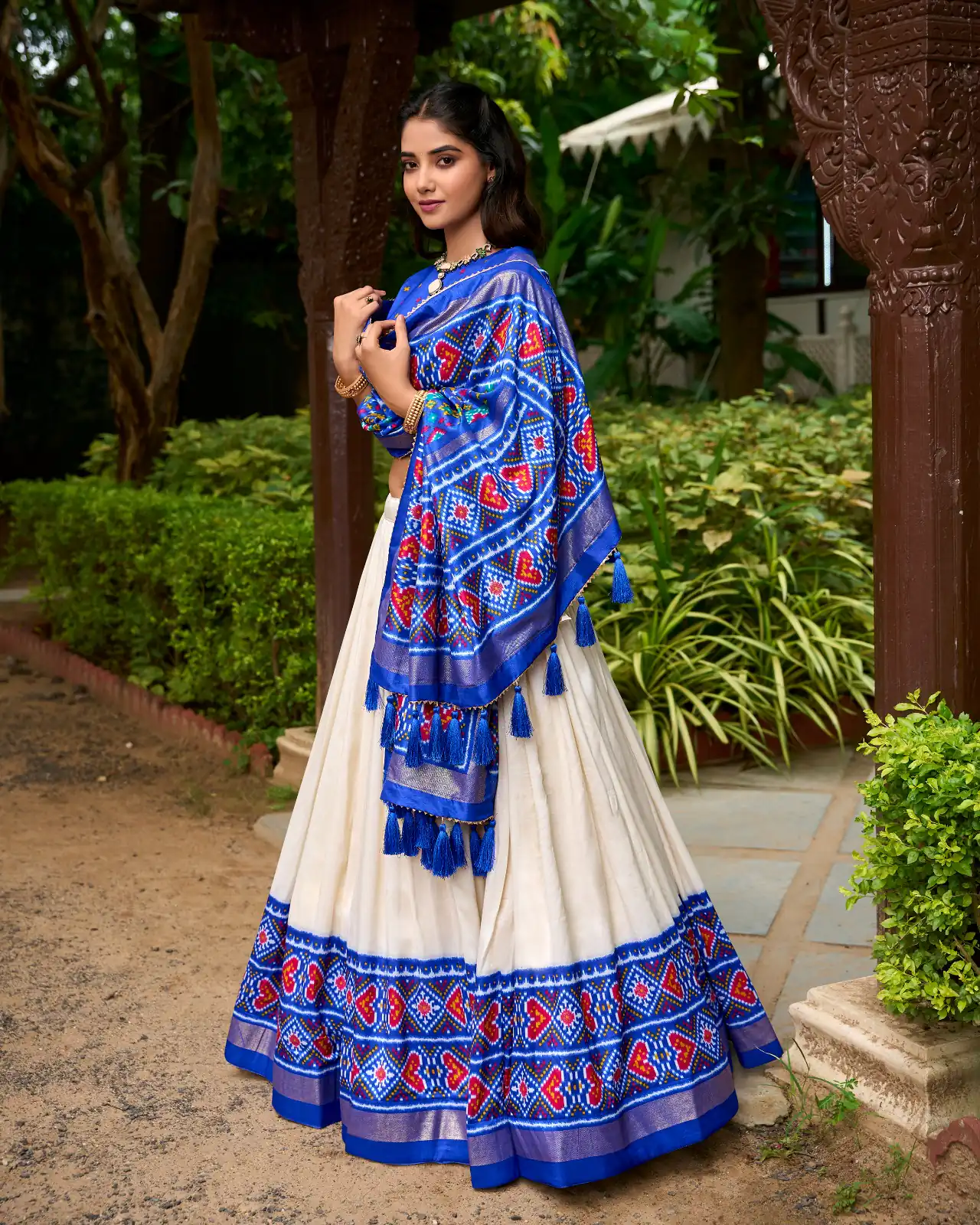 Royal Blue Tasar Silk With Gotta Patti Lehenga Choli | Lehenga, Bollywood Lehenga, Creative Lehenga, Designer Lehenga, Embroidered Lehenga, Party Wear Lehenga