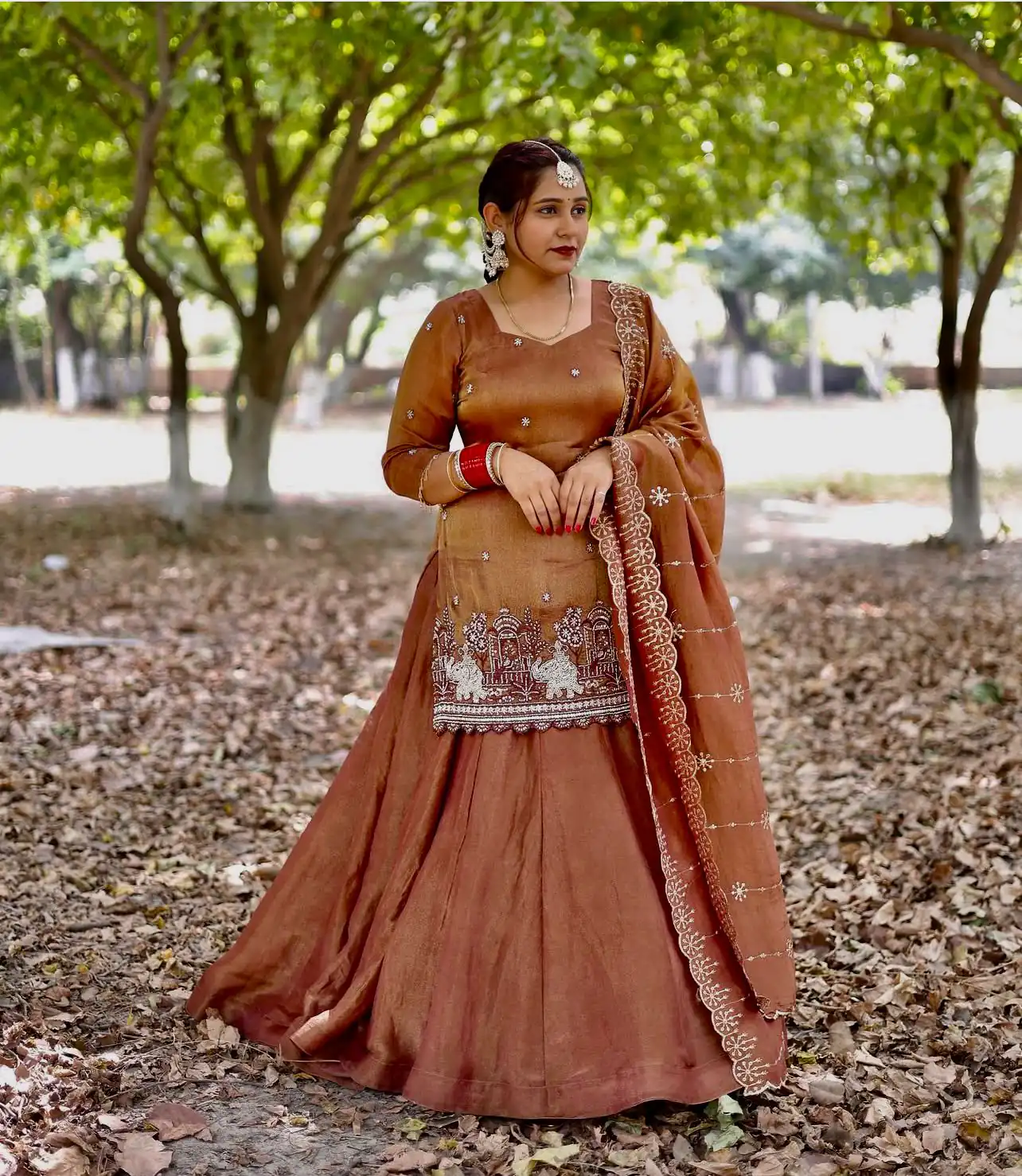 Rust Simmer Silk Embroidery Work Lehenga Choli | Lehenga, Bollywood Lehenga, Creative Lehenga, Designer Lehenga, Embroidered Lehenga, Party Wear Lehenga