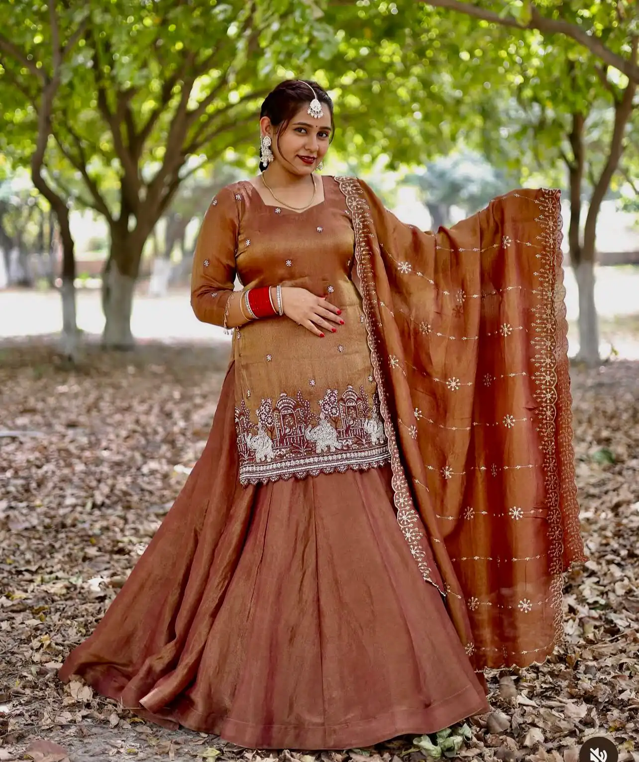 Rust Simmer Silk Embroidery Work Lehenga Choli | Lehenga, Bollywood Lehenga, Creative Lehenga, Designer Lehenga, Embroidered Lehenga, Party Wear Lehenga