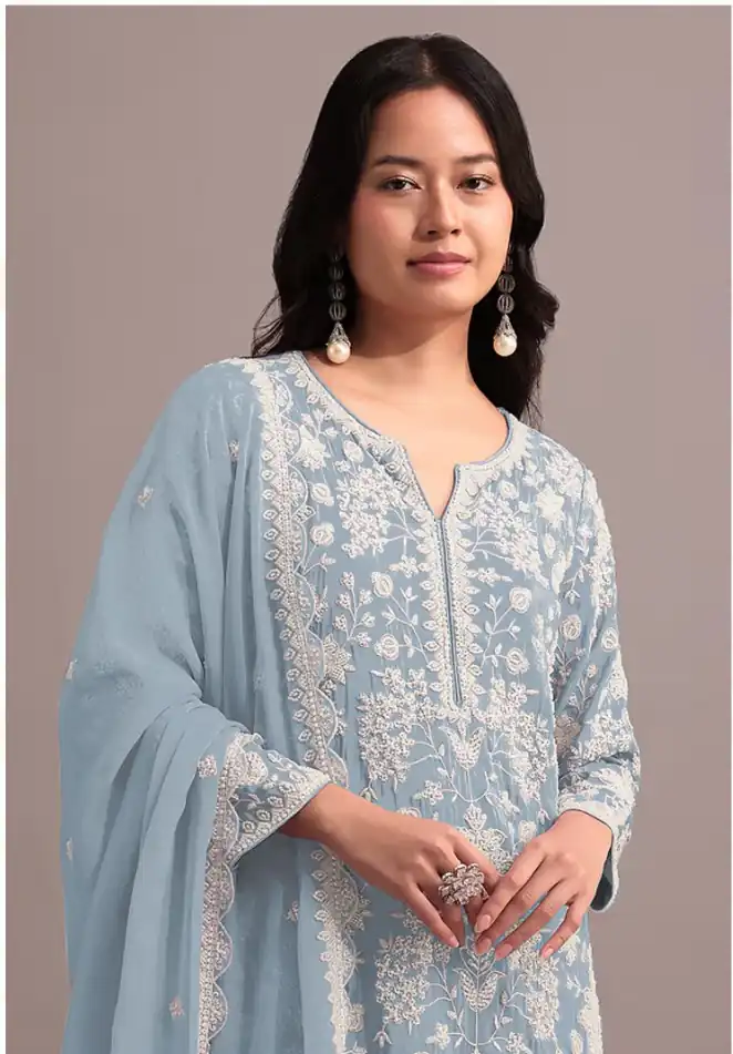FC 703 Blue in Georgette Embroidery Work & Lace Work Salwar Suit . Festive Deal ₹2549. Delivery 4-6 Working Days. Shop now. | Jump Suits, Salwar suit, Casual Suits, Creative suits, Designer Suits, Palazzo Suits, Party Wear Suits, Patiala Suits, Straight Suits