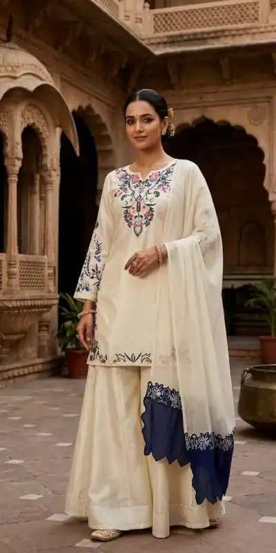 LG 2113 Off Whit eCrape Silk with Embroidery Work Salwar Suit . Introductory Price ₹2049. Delivery 4-6 Working Days. Shop now. | Jump Suits, Salwar suit, Casual Suits, Creative suits, Designer Suits, Palazzo Suits, Party Wear Suits, Patiala Suits, Straight Suits