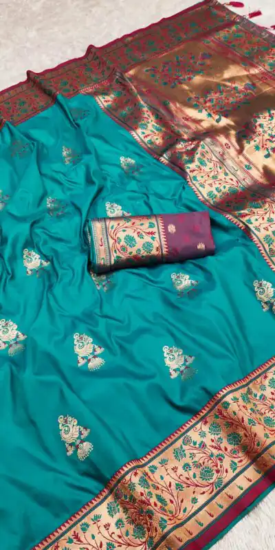 Sky Blue Banarasi Silk Lace Work Zari Work Saree | Sarees, Bollywood Sarees, Creative Sarees, Designer Sarees, Embroidered Sarees, Ethnic Saree, Modern Digital sarees, Party Wear Sarees