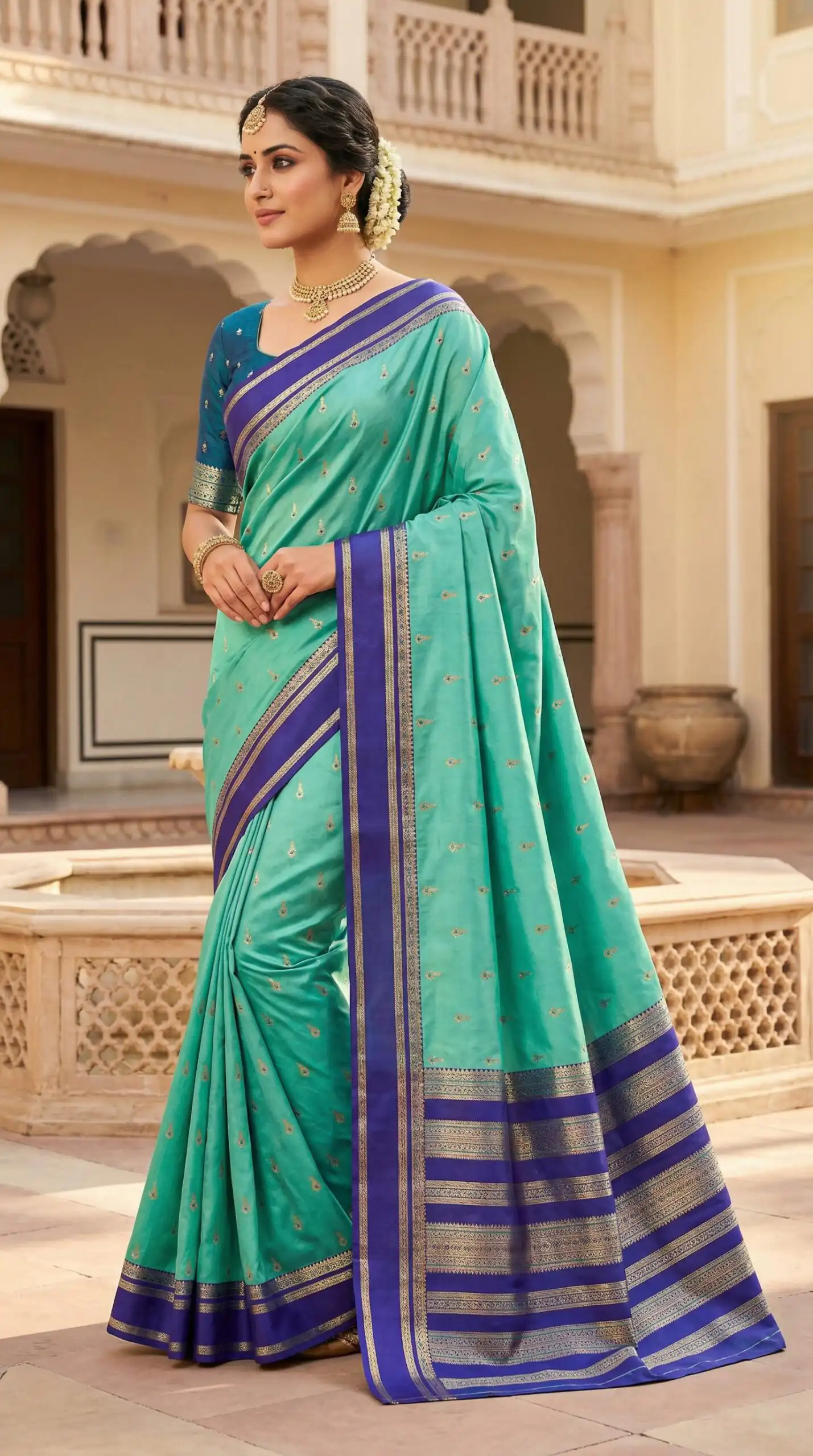 Sky Blue Banarasi Silk Zari Work Saree | Sarees, Bollywood Sarees, Creative Sarees, Designer Sarees, Embroidered Sarees, Ethnic Saree, Modern Digital sarees, Party Wear Sarees