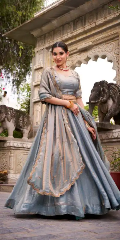 Sky Blue Fendi Sequins Work Lehenga Choli | Lehenga, Bollywood Lehenga, Creative Lehenga, Designer Lehenga, Embroidered Lehenga, Party Wear Lehenga