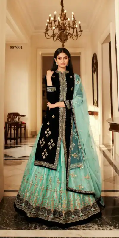 Sky Blue Georgette Embroidery Work Lehenga Choli | Lehenga, Bollywood Lehenga, Creative Lehenga, Designer Lehenga, Embroidered Lehenga, Party Wear Lehenga