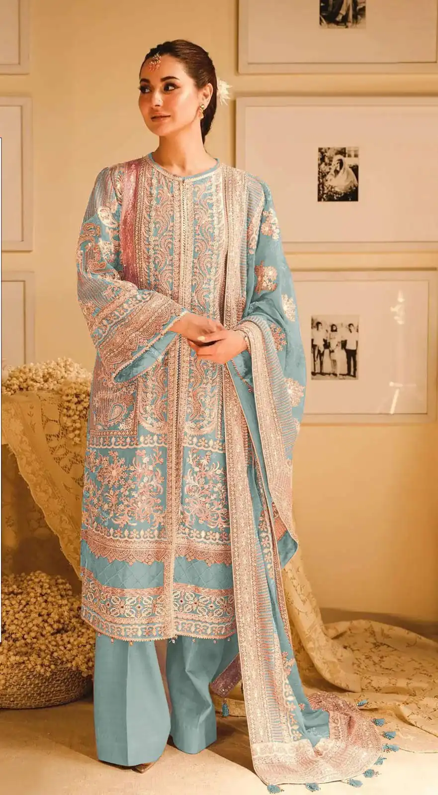 Sky Blue Georgette With Embroidery Sequence Moti Salwar Suit | Jump Suits, Salwar suit, Casual Suits, Creative suits, Designer Suits, Palazzo Suits, Party Wear Suits, Patiala Suits, Straight Suits