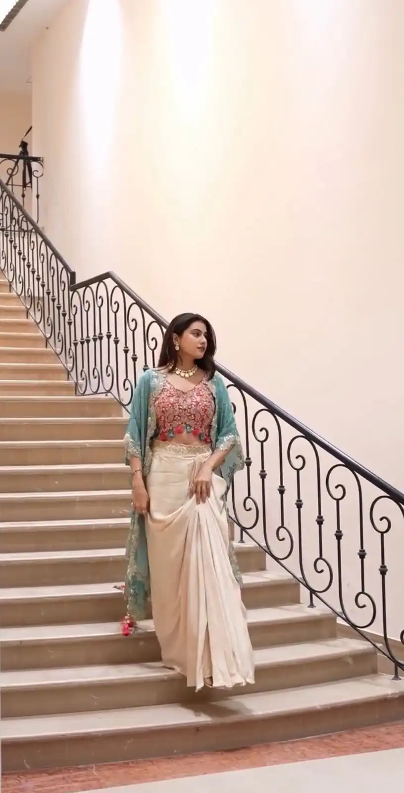 Sky Blue Mono Silk Sequence Embroidery Work Dhoti Suit | Jump Suits, Salwar suit, Casual Suits, Creative suits, Designer Suits, Palazzo Suits, Party Wear Suits, Patiala Suits, Straight Suits
