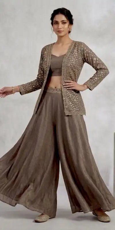 LG 2112 Brown Chinon Salwar Suit Perfect for Wedding, Party, Lohri, Eid, Holi – . Affordable Price ₹1049. Delivery 4-6 Working Days. Shop now. | Jump Suits, Salwar suit, Casual Suits, Creative suits, Designer Suits, Palazzo Suits, Party Wear Suits, Patiala Suits, Straight Suits