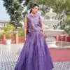 Solid Lavender Gold Crush Embroider Work Lehenga Choli | Lehenga, Bollywood Lehenga, Creative Lehenga, Designer Lehenga, Embroidered Lehenga, Party Wear Lehenga