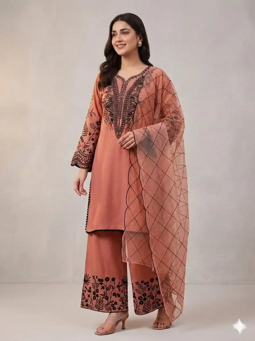 LG 2101 Rust Color Mal Cotton Embroidery Work Salwar Suit . Wedding, Party, Festive, Events, Get it for ₹2099. Delivery 4-6 Working Days. Shop now. | Jump Suits, Salwar suit, Casual Suits, Creative suits, Designer Suits, Palazzo Suits, Party Wear Suits, Patiala Suits, Straight Suits