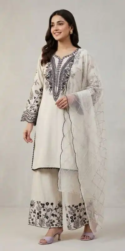 LG 2101 White Color Mal Cotton Embroidery Work Salwar Suit . Wedding, Party, Festive, Events, Get it for ₹2099. Delivery 4-6 Working Days. Shop now. | Jump Suits, Salwar suit, Casual Suits, Creative suits, Designer Suits, Palazzo Suits, Party Wear Suits, Patiala Suits, Straight Suits