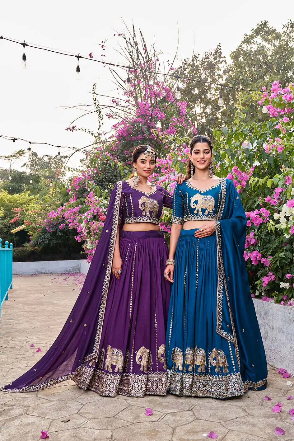 Special Blue Vichitra Silk Thread Work Lehenga Choli | Lehenga, Bollywood Lehenga, Creative Lehenga, Designer Lehenga, Embroidered Lehenga, Party Wear Lehenga