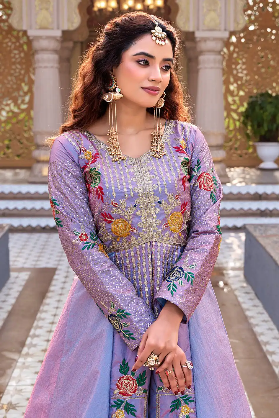 Special Lavender Satin Silk Thread Work Lehenga Choli | Lehenga, Bollywood Lehenga, Creative Lehenga, Designer Lehenga, Embroidered Lehenga, Party Wear Lehenga