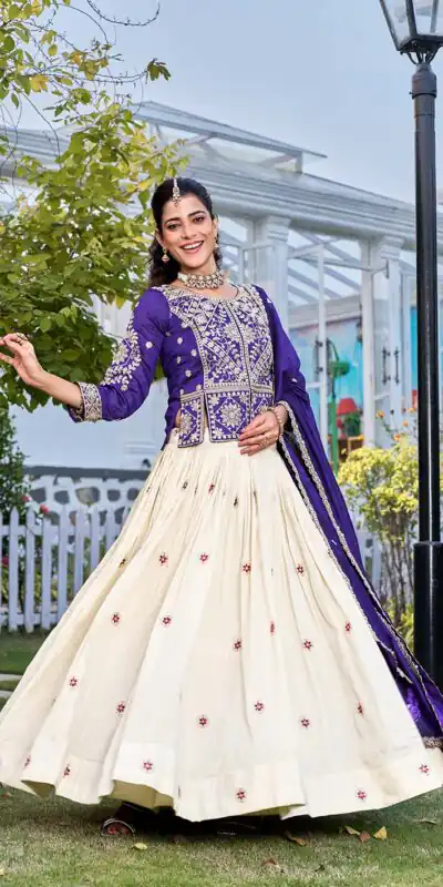 Ram 173 Navy Blue in Color Vichitra Silk Embroidery Work Lehenga Choli . Now at just ₹2549. Delivery 4-6 Working Days. Shop now. | Lehenga, Bollywood Lehenga, Creative Lehenga, Designer Lehenga, Embroidered Lehenga, Party Wear Lehenga