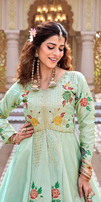 Special Pista Satin Silk Thread Work Lehenga Choli | Lehenga, Bollywood Lehenga, Creative Lehenga, Designer Lehenga, Embroidered Lehenga, Party Wear Lehenga