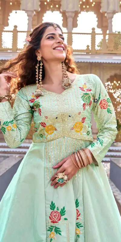 Special Pista Satin Silk Thread Work Lehenga Choli | Lehenga, Bollywood Lehenga, Creative Lehenga, Designer Lehenga, Embroidered Lehenga, Party Wear Lehenga