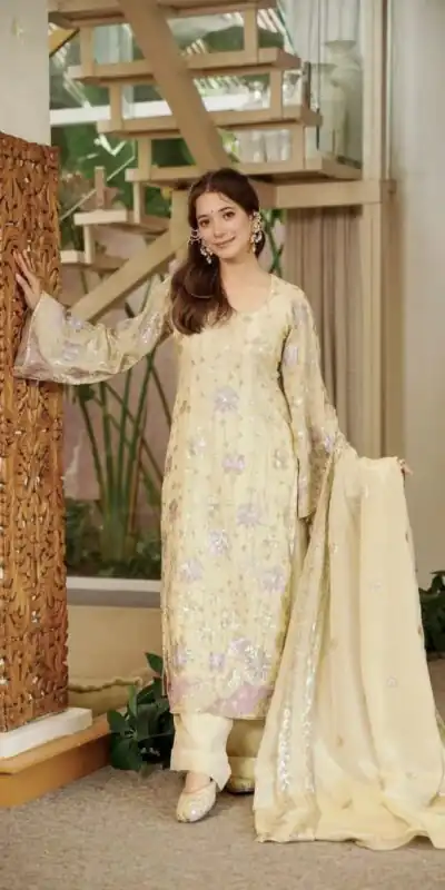 RTC 6030 Cream Vichitra Silk Salwar Suit with Embroidery Work. Wedding, Party, Festive, Events, Grab it for ₹2649. Delivery 4-6 Working Days. Shop now. | Jump Suits, Salwar suit, Casual Suits, Creative suits, Designer Suits, Palazzo Suits, Party Wear Suits, Patiala Suits, Straight Suits