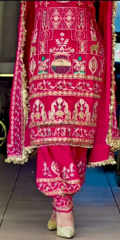 Stylish Pink Natural Crepe Sequence Work Salwar Suit | Jump Suits, Salwar suit, Casual Suits, Creative suits, Designer Suits, Palazzo Suits, Party Wear Suits, Patiala Suits, Straight Suits